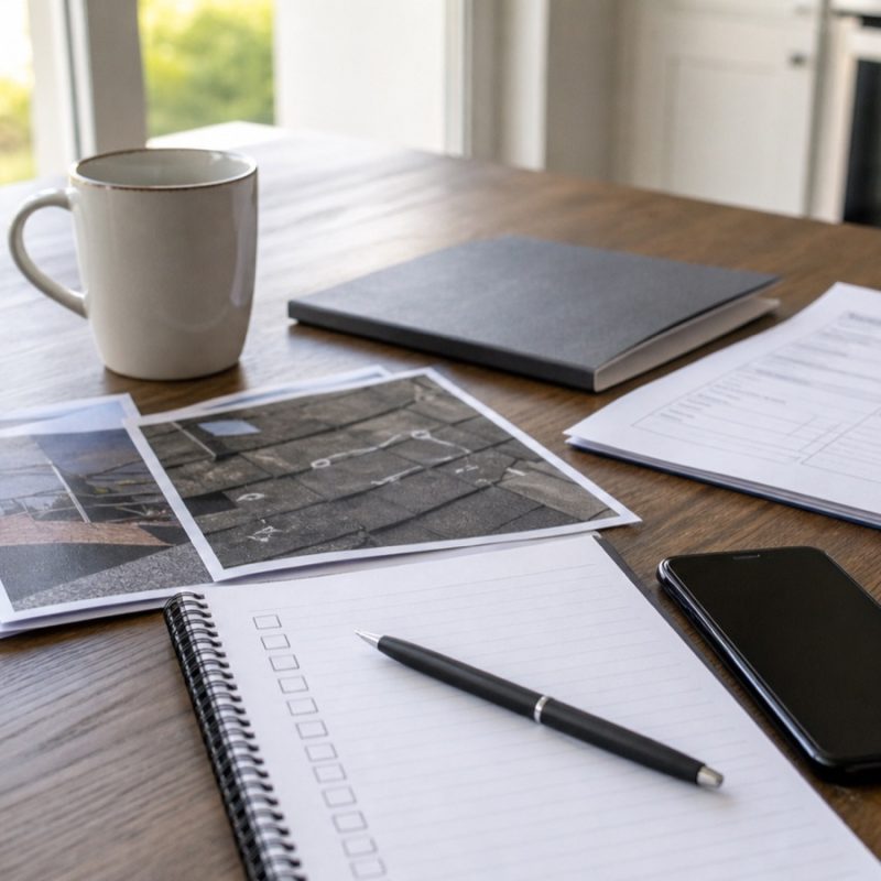 Checklist for homeowners before starting a roof insurance claim