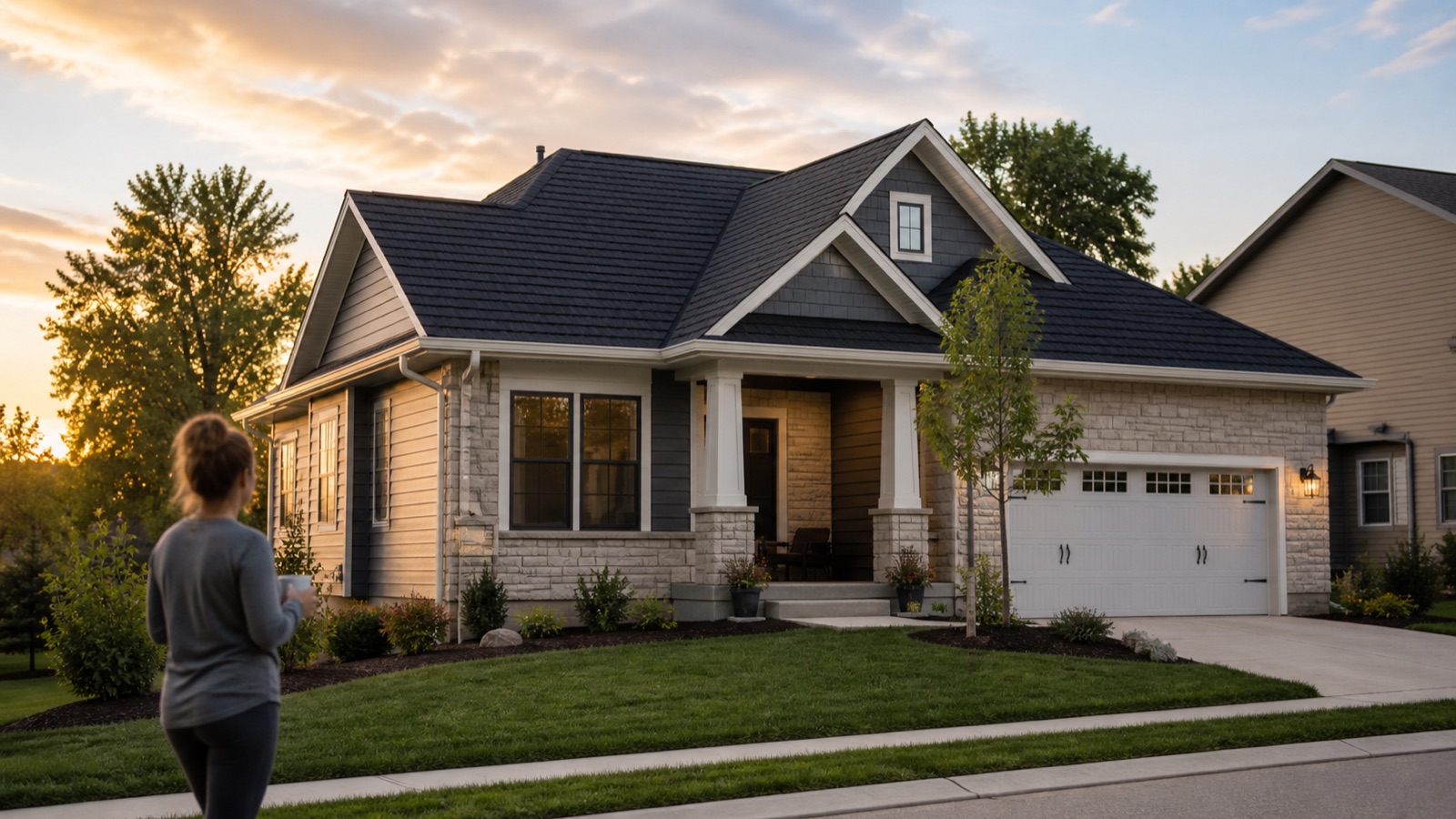 Completed home exterior project with clean curb appeal